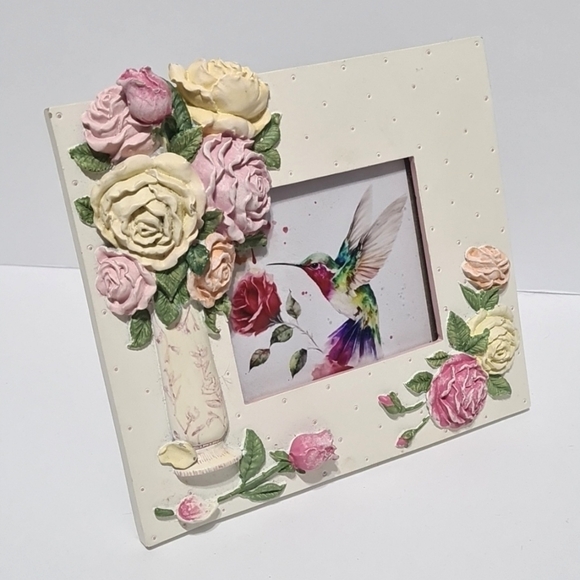 Hummingbird Watercolor Oil Painting Framed Art Print - Picture 5 of 11